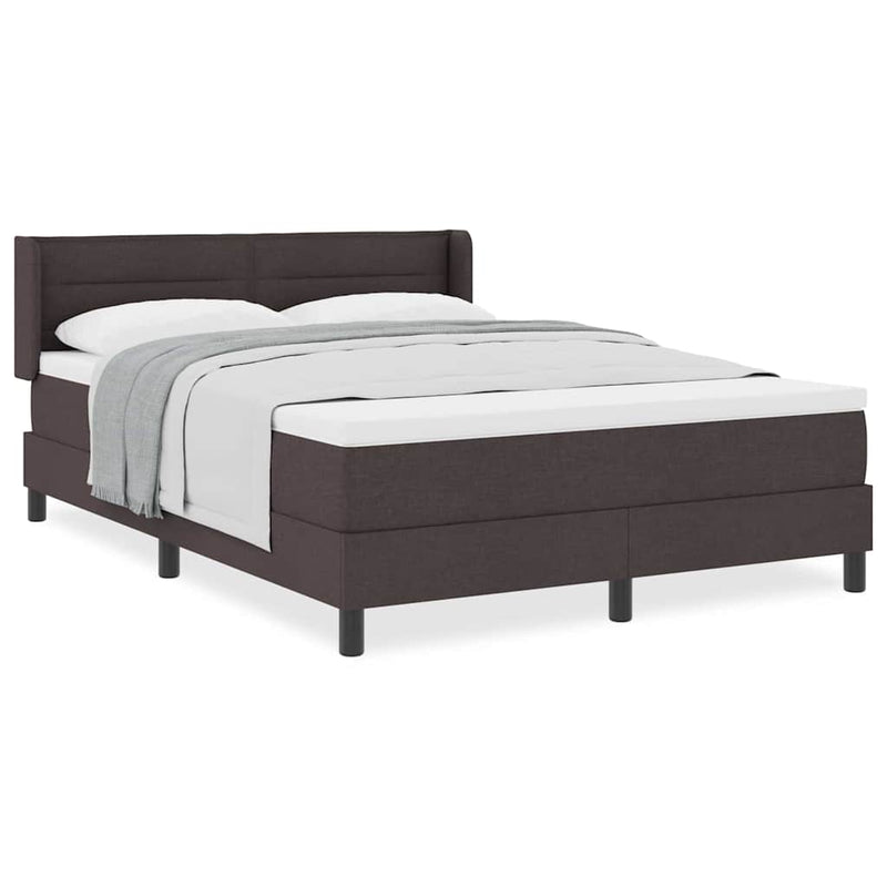 vidaXL Boxspring ágy matraccal matracmal Sötét Barna 160 x 200 cm