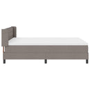 vidaXL Boxrugós ágy fejtámlával Tópszínű 200 x 160 cm szövet