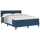 vidaXL Boxrugós ágy fejtámlával Sötét kék 200 x 160 cm szövet
