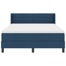 vidaXL Boxrugós ágy fejtámlával Sötét kék 200 x 160 cm szövet