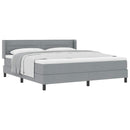 vidaXL Boxrugós ágy fejtámlával Világosszürke 200 x 180 cm szövet