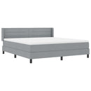 vidaXL Boxrugós ágy fejtámlával Világosszürke 200 x 180 cm szövet