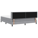 vidaXL Boxrugós ágy fejtámlával Világosszürke 200 x 180 cm szövet