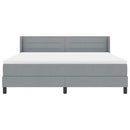 vidaXL Boxrugós ágy fejtámlával Világosszürke 200 x 180 cm szövet