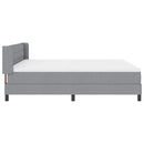 vidaXL Boxrugós ágy fejtámlával Világosszürke 200 x 180 cm szövet