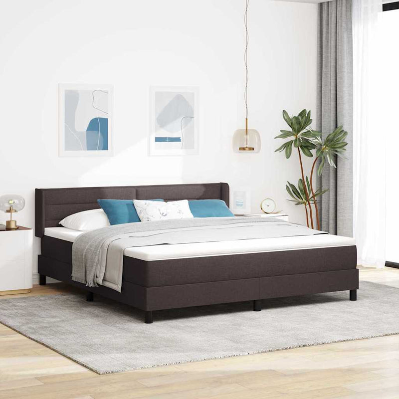 vidaXL Boxspring ágy matraccal matracmal Sötét Barna 180 x 200 cm