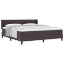 vidaXL Boxrugós ágy fejtámlával Sötét Barna 200 x 180 cm szövet