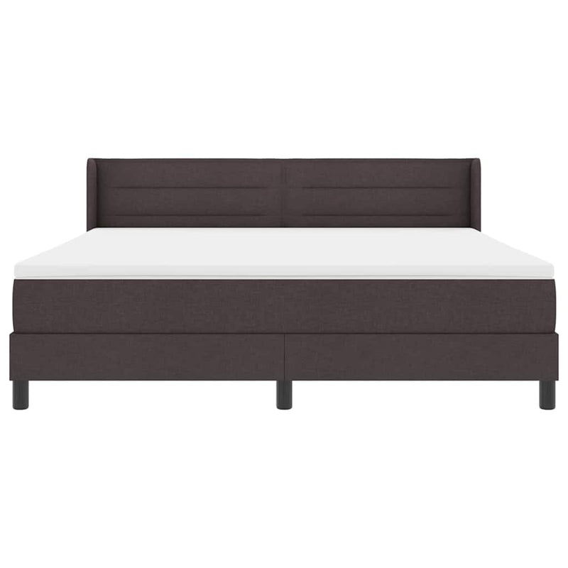 vidaXL Boxspring ágy matraccal matracmal Sötét Barna 180 x 200 cm