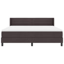 vidaXL Boxrugós ágy fejtámlával Sötét Barna 200 x 180 cm szövet
