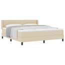 vidaXL Boxrugós ágy fejtámlával Krém 200 x 180 cm szövet