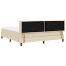 vidaXL Boxrugós ágy fejtámlával Krém 200 x 180 cm szövet