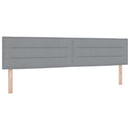 vidaXL Boxrugós ágy fejtámlával Világosszürke 200 x 200 cm szövet