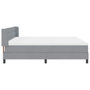 vidaXL Boxrugós ágy fejtámlával Világosszürke 200 x 200 cm szövet