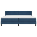 vidaXL Boxrugós ágy fejtámlával Kék 200 x 200 cm szövet