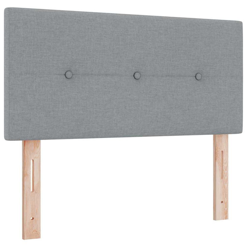 vidaXL Boxspring ágy matraccal matracmal Világosszürke 80 x 200 cm