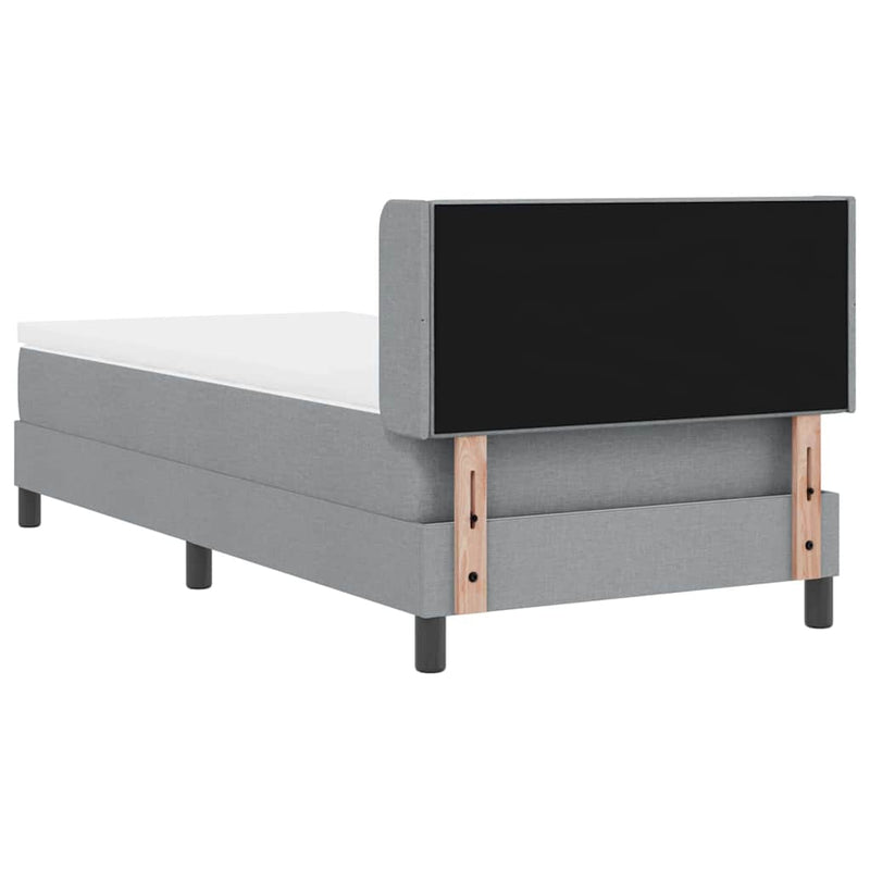 vidaXL Boxspring ágy matraccal matracmal Világosszürke 80 x 200 cm