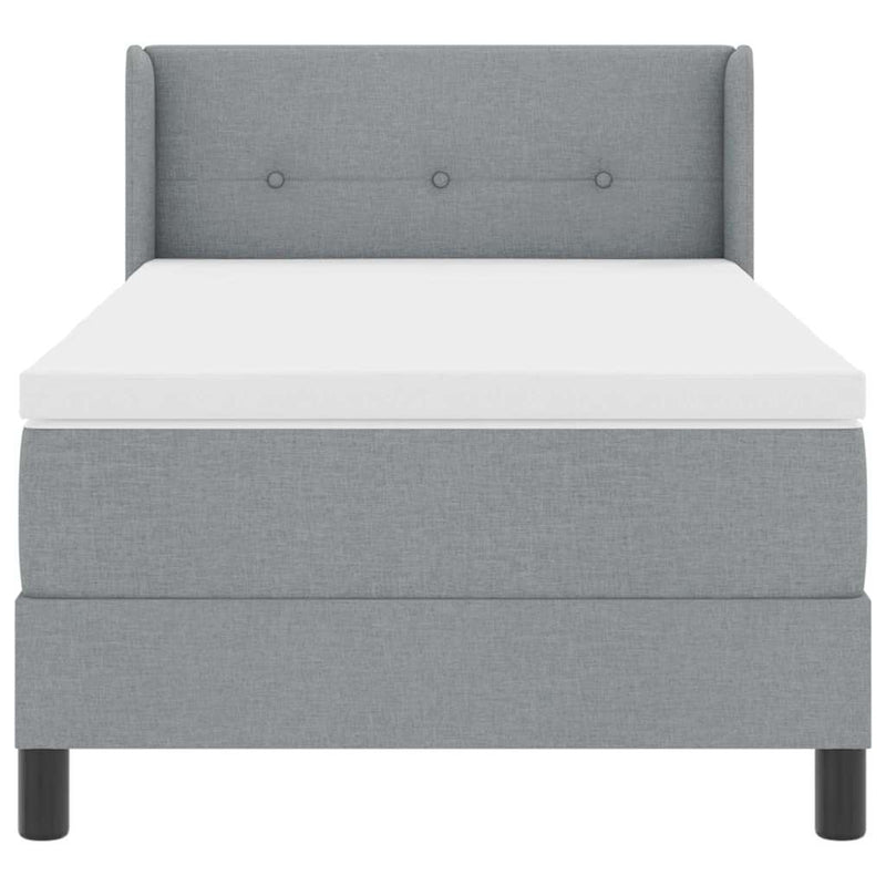 vidaXL Boxspring ágy matraccal matracmal Világosszürke 80 x 200 cm