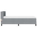 vidaXL Boxrugós ágy fejtámlával Világosszürke 200 x 200 cm szövet