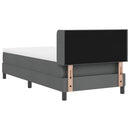 vidaXL Boxrugós ágy fejtámlával Sötétszürke 190 x 90 cm szövet