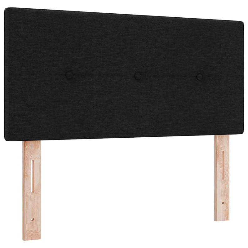 vidaXL Boxspring ágy matraccal matracmal Fekete 90 x 190 cm