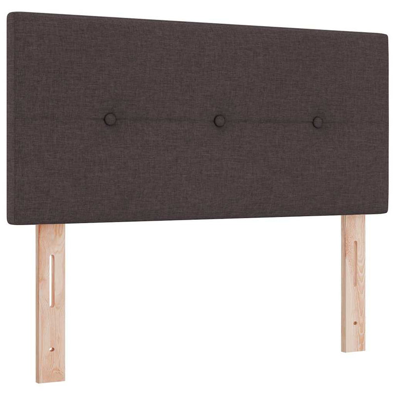 vidaXL Boxspring ágy matraccal matracmal Sötét Barna 90 x 200 cm