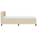vidaXL Boxrugós ágy párnával fejtámlával Krém 200 x 90 cm szövet
