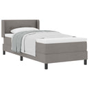 vidaXL Boxrugós ágy fejtámlával Tópszínű 200 x 100 cm szövet