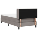 vidaXL Boxrugós ágy fejtámlával Tópszínű 200 x 100 cm szövet