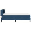 vidaXL Boxrugós ágy fejtámlával Kék 200 x 100 cm szövet