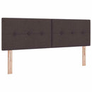 vidaXL Boxrugós ágy fejtámlával Sötét Barna 190 x 140 cm szövet