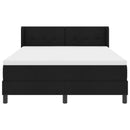 vidaXL Boxrugós ágy fejtámlával Fekete 200 x 140 cm szövet