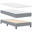 vidaXL Boxrugós ágy fejtámlával Világosszürke 200 x 160 cm szövet