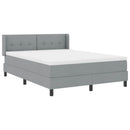 vidaXL Boxrugós ágy fejtámlával Világosszürke 200 x 160 cm szövet
