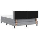 vidaXL Boxrugós ágy fejtámlával Világosszürke 200 x 160 cm szövet