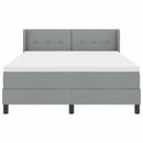 vidaXL Boxrugós ágy fejtámlával Világosszürke 200 x 160 cm szövet