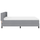 vidaXL Boxrugós ágy fejtámlával Világosszürke 200 x 160 cm szövet