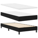 vidaXL Boxrugós ágy fejtámlával Fekete 200 x 160 cm szövet