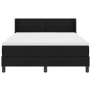 vidaXL Boxrugós ágy fejtámlával Fekete 200 x 160 cm szövet