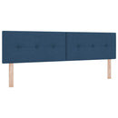 vidaXL Boxrugós ágy fejtámlával Kék 200 x 180 cm szövet