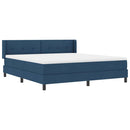 vidaXL Boxrugós ágy fejtámlával Kék 200 x 180 cm szövet