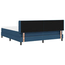 vidaXL Boxrugós ágy fejtámlával Kék 200 x 180 cm szövet