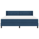 vidaXL Boxrugós ágy fejtámlával Kék 200 x 180 cm szövet