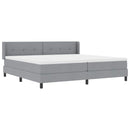 vidaXL Boxspring ágy matraccal matracmal Világosszürke 200 x 200 cm