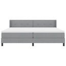 vidaXL Boxspring ágy matraccal matracmal Világosszürke 200 x 200 cm