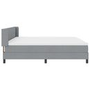 vidaXL Boxspring ágy matraccal matracmal Világosszürke 200 x 200 cm