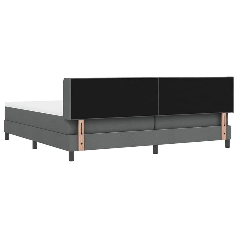 vidaXL Boxspring ágy matraccal matracmal Sötétszürke 200 x 200 cm