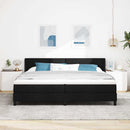 vidaXL Boxspring ágy matraccal matracmal Fekete 200 x 200 cm