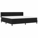 vidaXL Boxspring ágy matraccal matracmal Fekete 200 x 200 cm