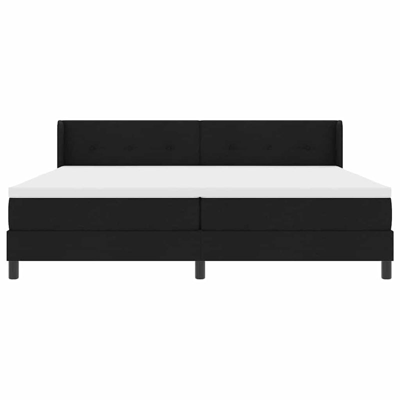 vidaXL Boxspring ágy matraccal matracmal Fekete 200 x 200 cm
