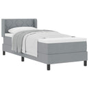 vidaXL Boxrugós ágy fejtámlával Világosszürke 200 x 80 cm szövet